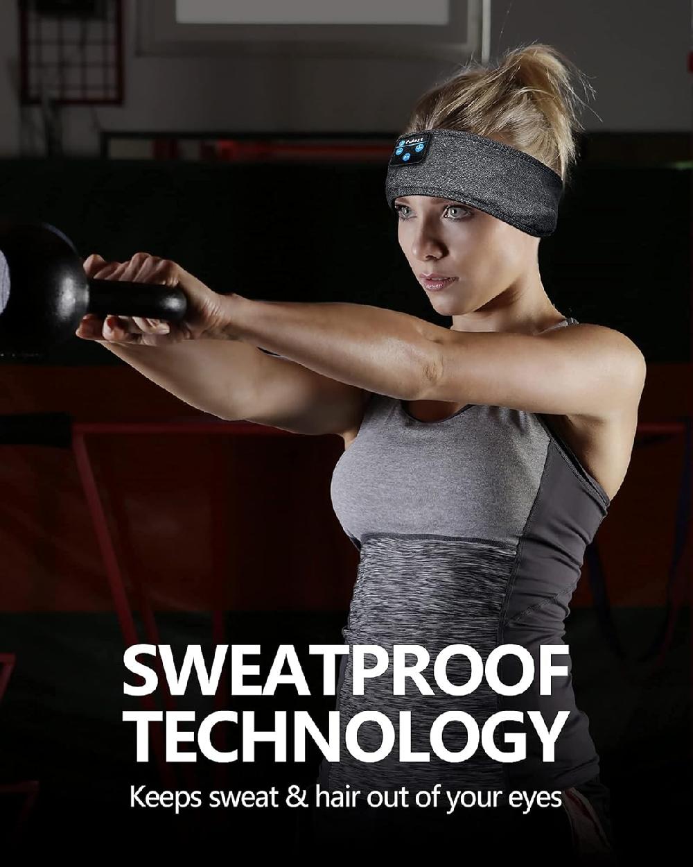 Nacnic Navly V5.2 - Auriculares Deportivos De Diadema Con Altavoces Estéreo HD Ultrafinos Perfectos Para Hacer Deporte Dormir De Lado Viajar En Avión Meditar Y Relajarse