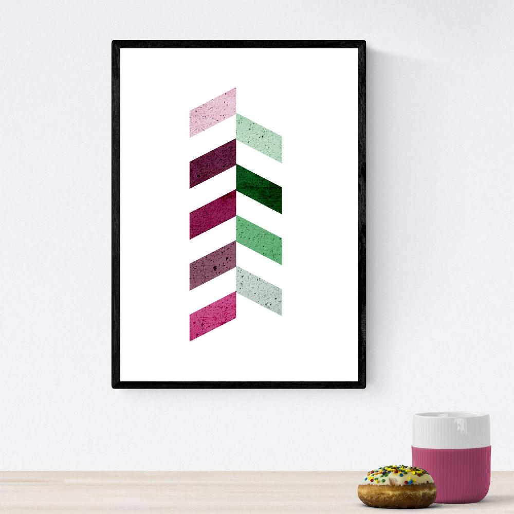 Nacnic Pack De 3 Láminas Montañas Geométricas Estilo Nórdico