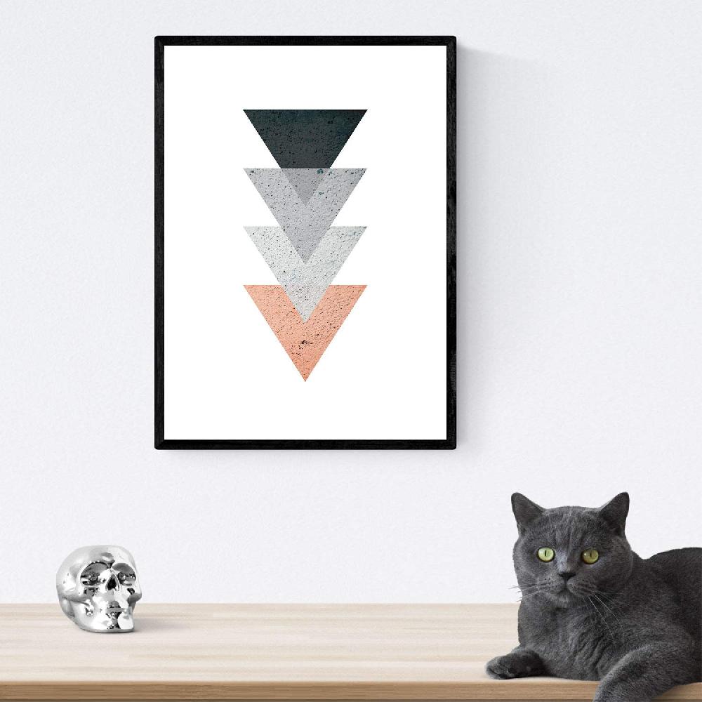 nacnic Pack de 3 láminas montañas geométricas estilo nórdico