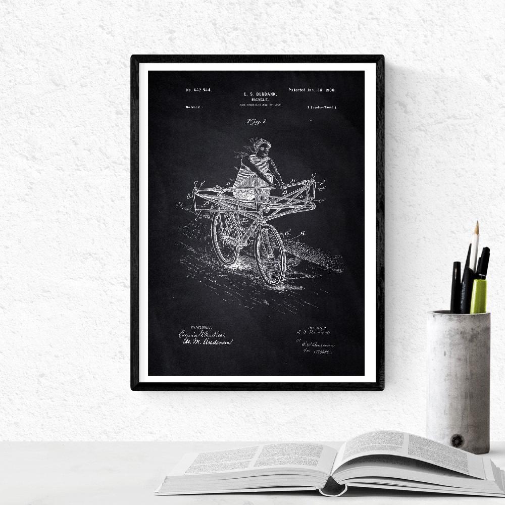 Nacnic Pack De 4 Láminas De Patentes De Vehículos Antiguas En Negro