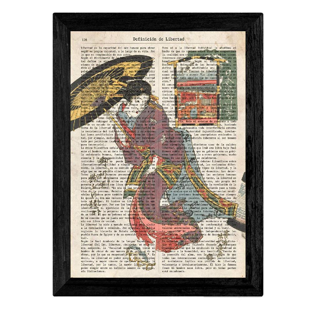 Nacnic Pack De Cuatro Láminas Vintage Japonesas Con Definiciones