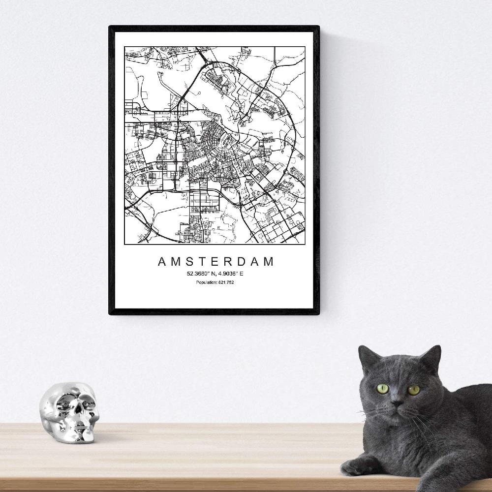Nacnic Pack De Láminas De Amsterdam Y Holanda Con Monumento Kinderdijk