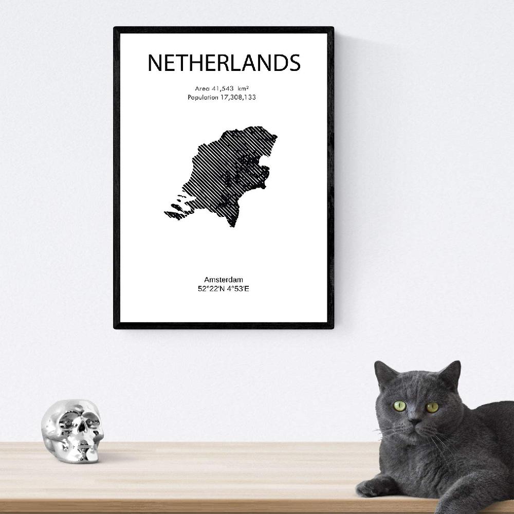 Nacnic Pack De Láminas De Amsterdam Y Holanda Con Monumento Kinderdijk