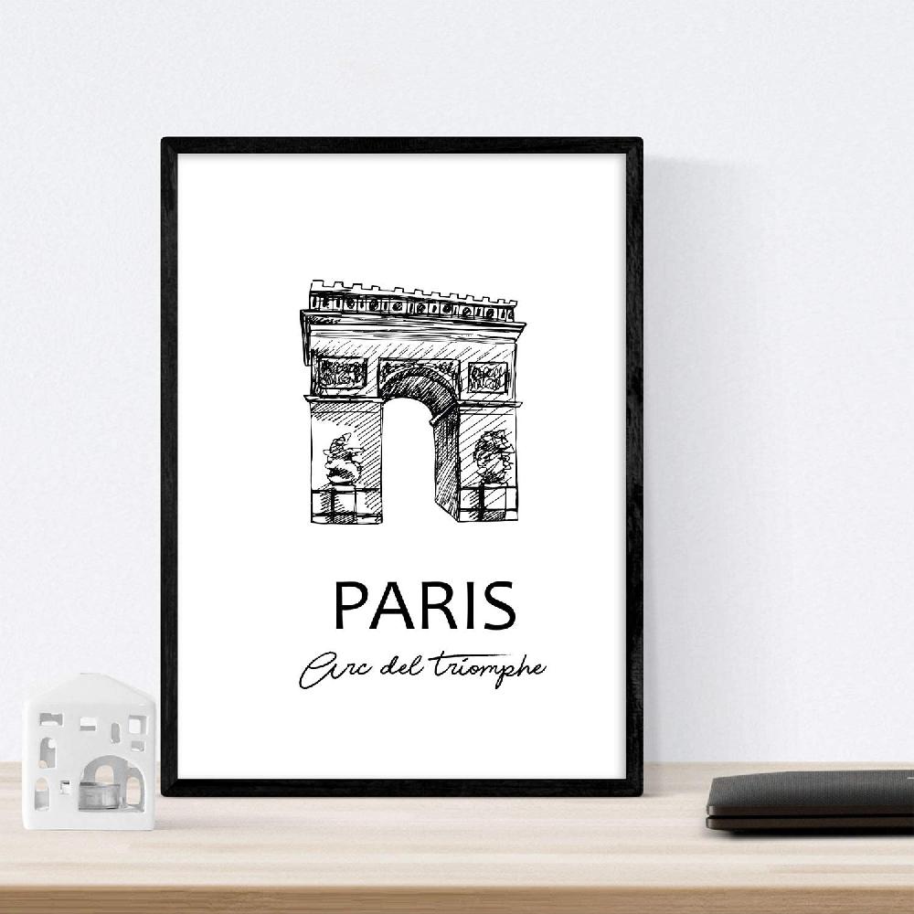 Nacnic Pack De Láminas De Arco Del Triunfo En Paris