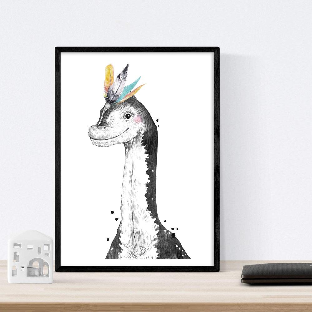 Nacnic Pack De Láminas De Dinosaurios Coloridos Para Niños