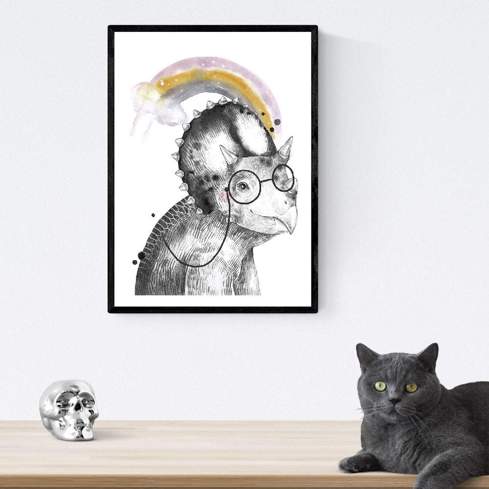 Nacnic Pack De Láminas De Dinosaurios Coloridos Para Niños