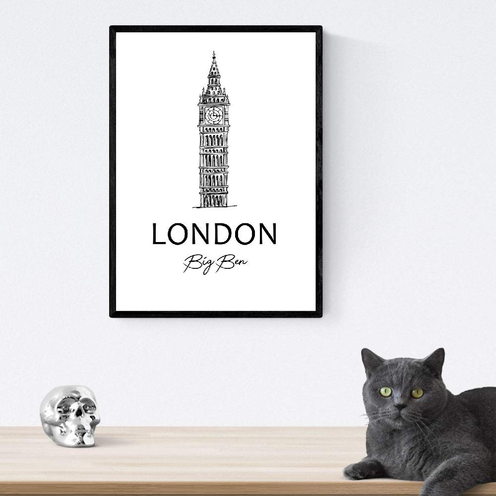 Nacnic Pack De Láminas De Londres Y Monumentos Del Reino Unido