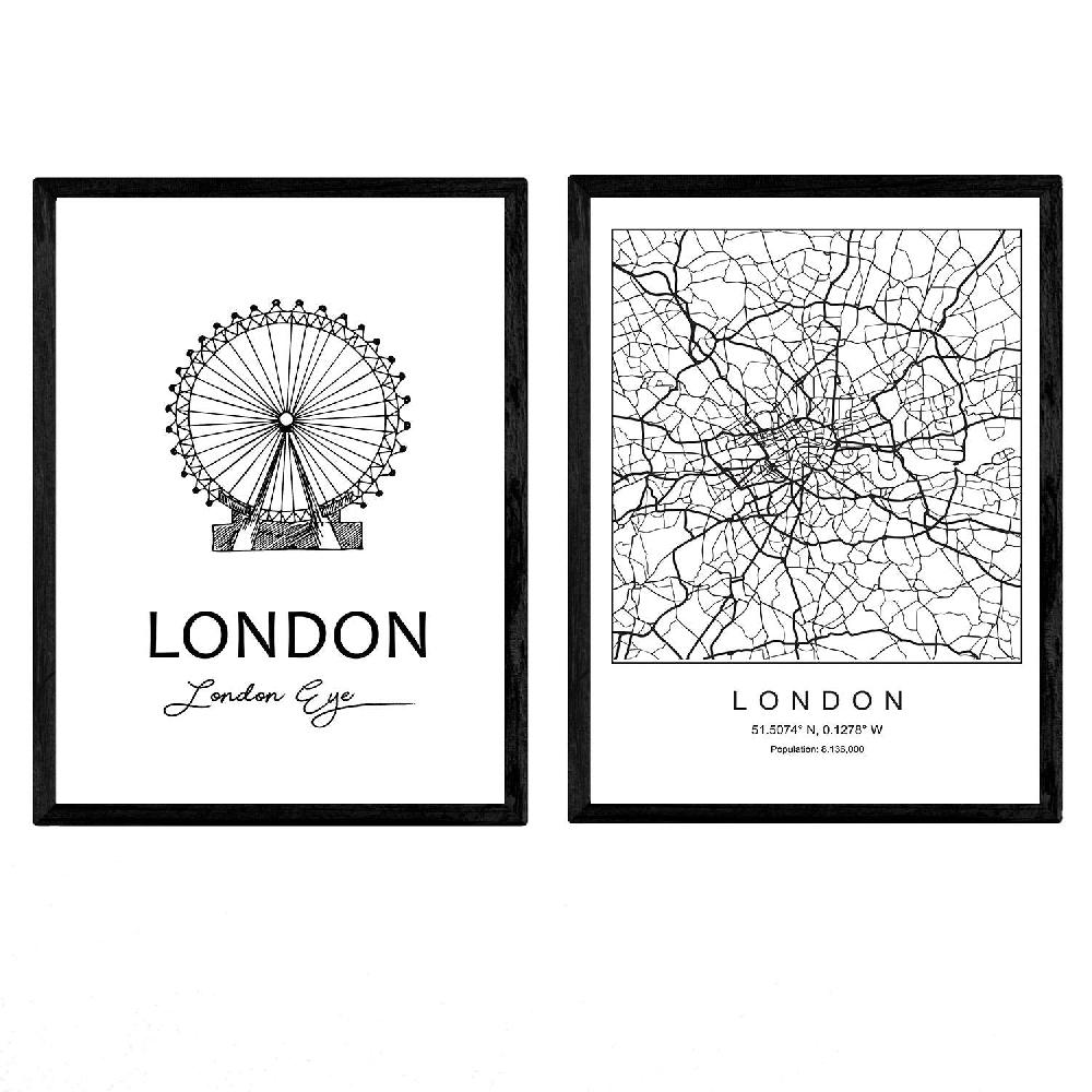 nacnic Pack de Láminas de Monumentos de Londres - El Ojo