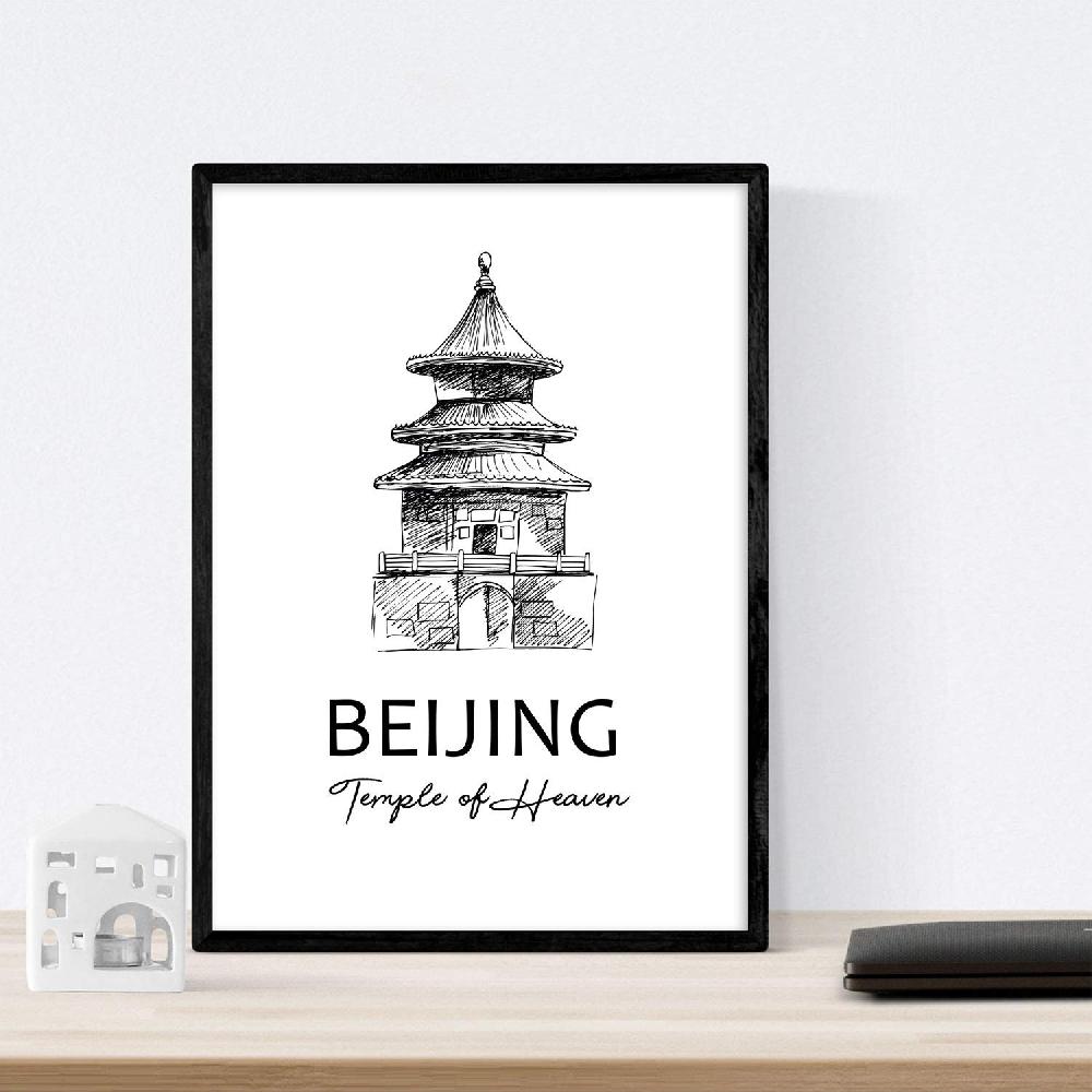 Nacnic Pack De Láminas Del Templo Del Cielo En Beijing