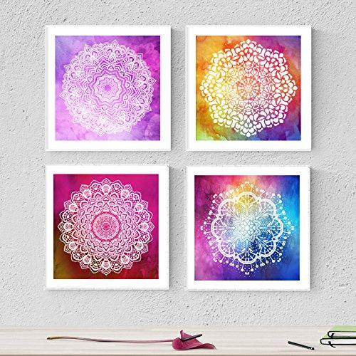 nacnic Pack de Láminas Fulgor con Imágenes de Mandalas