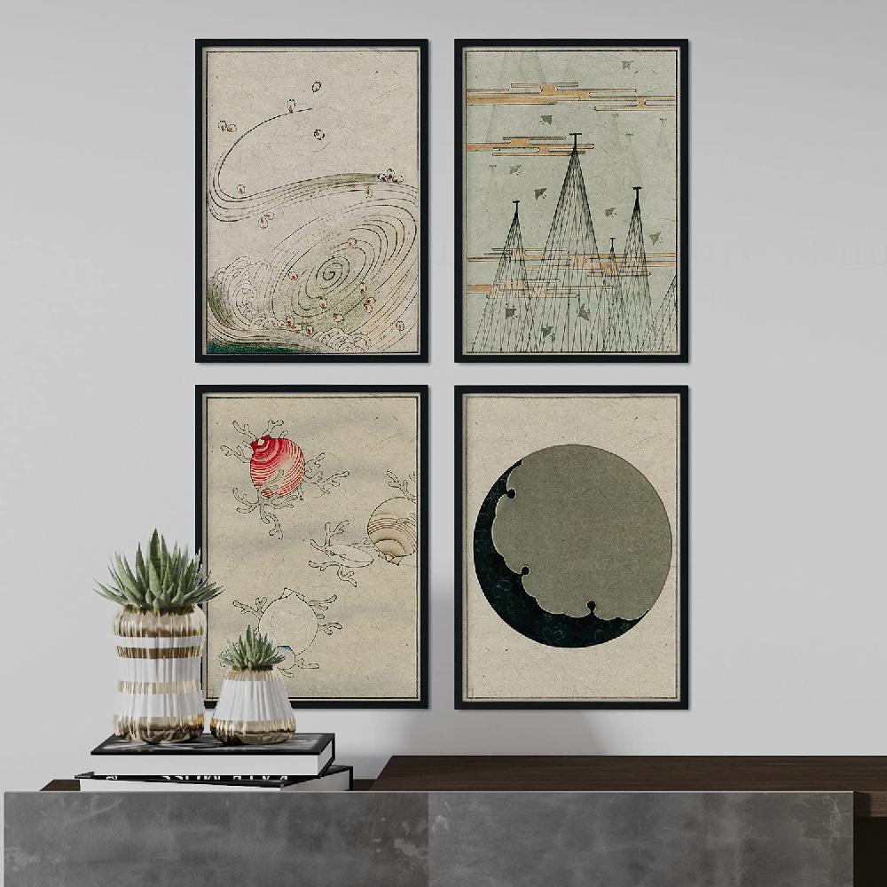 Nacnic Pack De Láminas Minimalista Revista Vintage Japonesa