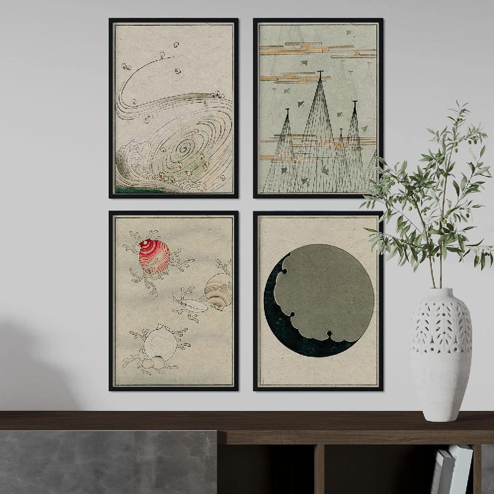 Nacnic Pack De Láminas Minimalista Revista Vintage Japonesa