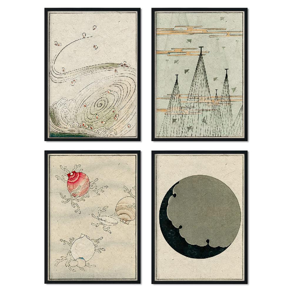 nacnic Pack de láminas Minimalista Revista Vintage Japonesa