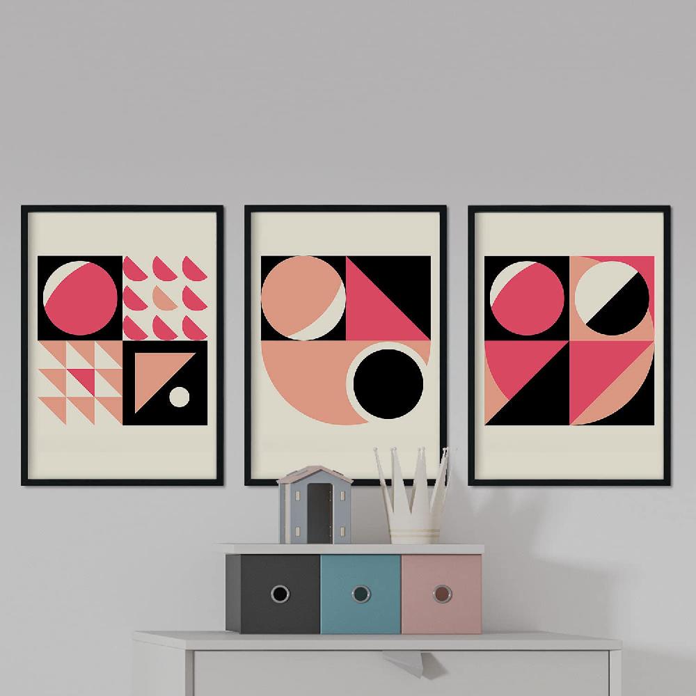 Nacnic Pack De Láminas Rosa 2 En Estilo Geométrico Pastel