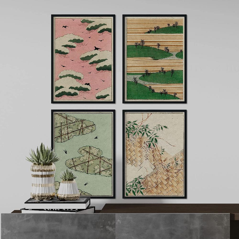 Nacnic Pack De Láminas Vintage Japonesa Shin Bijutsukai