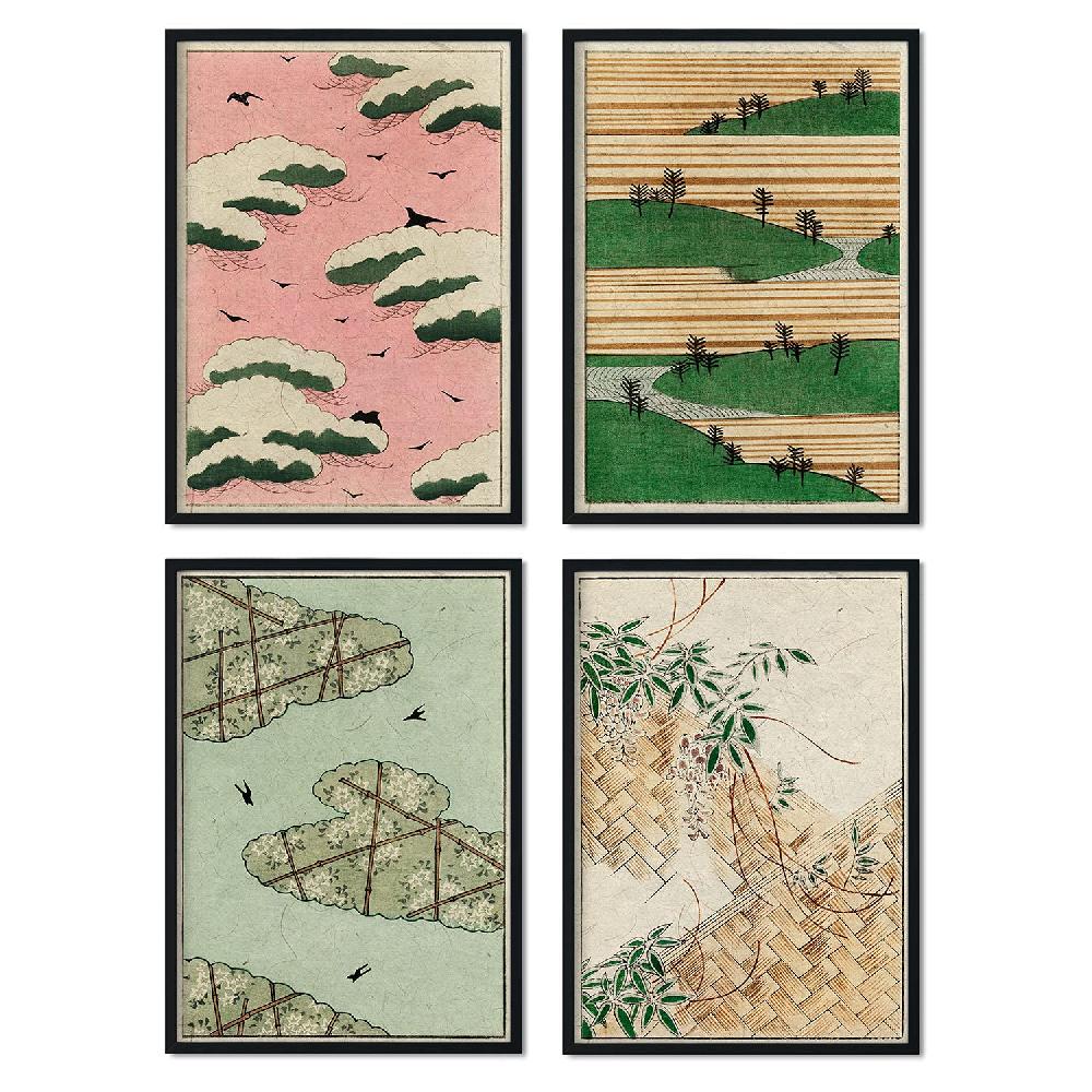 nacnic Pack de láminas Vintage Japonesa Shin Bijutsukai
