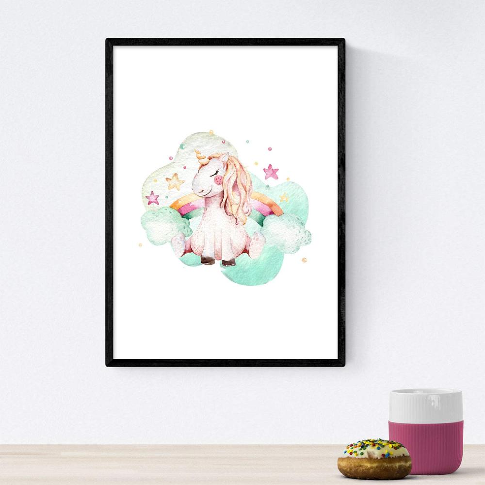 Nacnic Pack De Tres Láminas De Unicornios Ilustrados