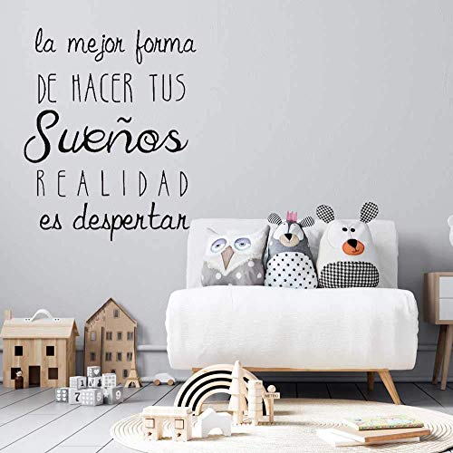 nacnic Pegatina de pared con frase motivadora en español y oficina