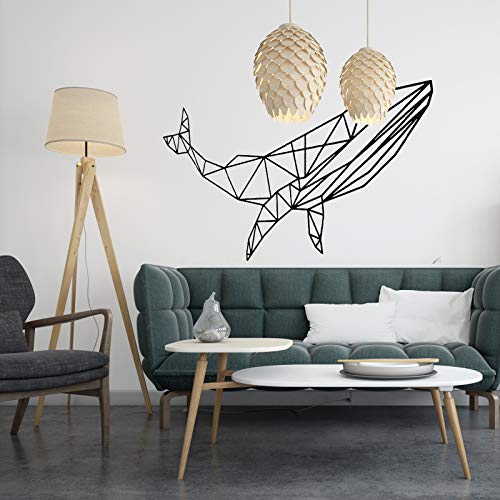 Nacnic Pegatina De Pared De Ballena Estilo Nórdico Geométrica Oficina Tienda