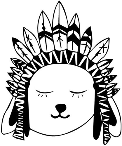 Nacnic Pegatina De Pared De Oso Indio Geométrico Para Niños Y Bebés