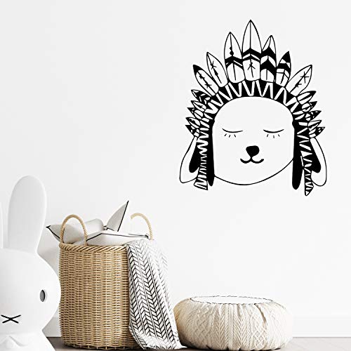 nacnic Pegatina de Pared de Oso Indio Geométrico para Niños y Bebés