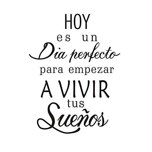 Nacnic Pegatina De Pared Decorativa HOY ES UN DÍA PERFECTO - Vinilo En Español Y Oficina