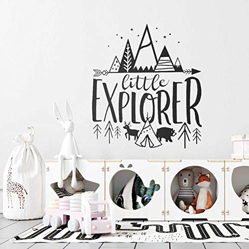 nacnic Pegatina de pared estilo nórdico con detalle de bosque para niños y bebés