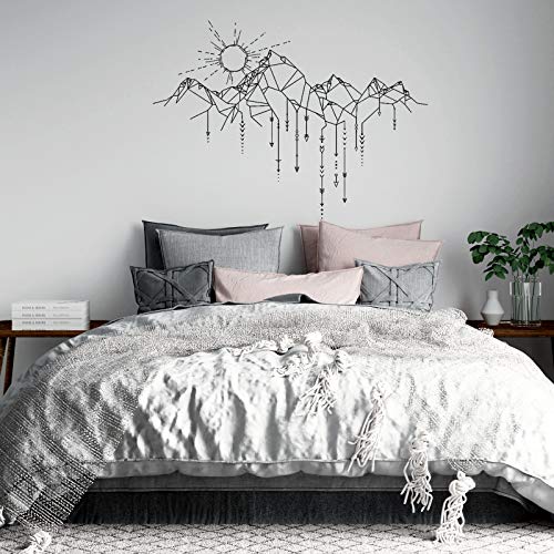 Nacnic Pegatina De Pared Estilo Nórdico Con Diseño Geométrico Y Detalles De Flechas Y Sol