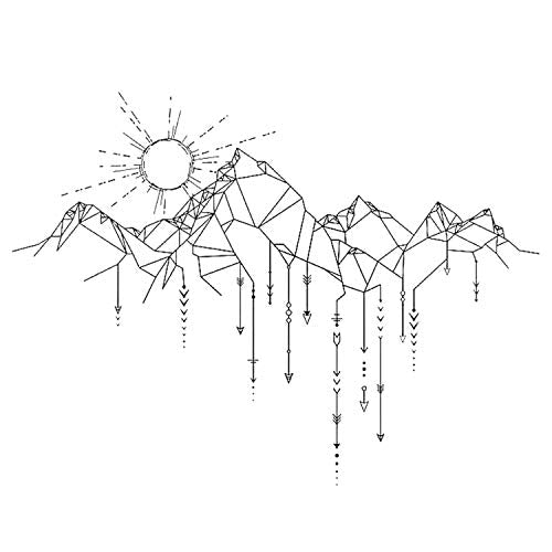 Nacnic Pegatina De Pared Estilo Nórdico Con Diseño Geométrico Y Detalles De Flechas Y Sol