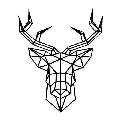 Nacnic Pegatina De Pared Estilo Nórdico Con Diseño Geométrico De Ciervo Y Animales De Montaña
