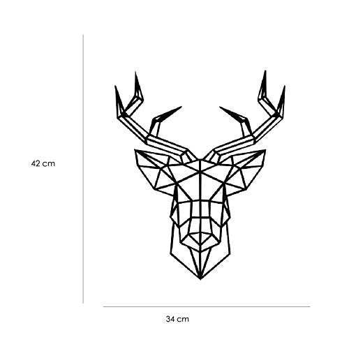 Nacnic Pegatina De Pared Estilo Nórdico Con Diseño Geométrico De Ciervo Y Animales De Montaña