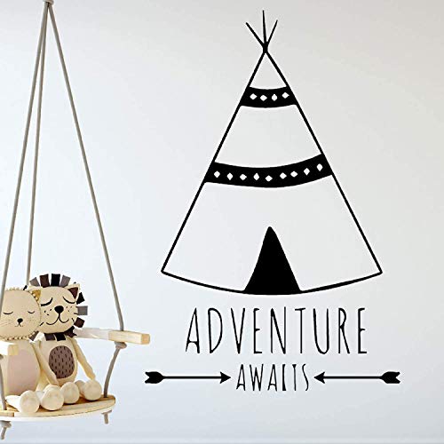 Nacnic Pegatina De Pared Estilo Nórdico Con Frase Inspiradora Y Tipi Para Niños Y Bebés
