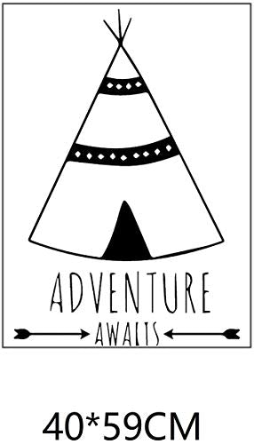 Nacnic Pegatina De Pared Estilo Nórdico Con Frase Inspiradora Y Tipi Para Niños Y Bebés