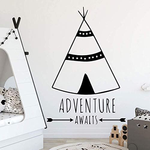 nacnic Pegatina de pared estilo nórdico con frase inspiradora y tipi para niños y bebés