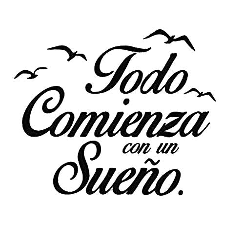 Nacnic Pegatina De Pared TODO COMIENZA CON UN SUEÑO En Vinilo Y Oficina