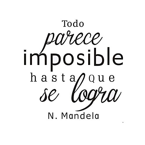 Nacnic Pegatina De Pared TODO PARECE IMPOSIBLE HASTA QUE SE LOGRA En Vinilo Y Oficina