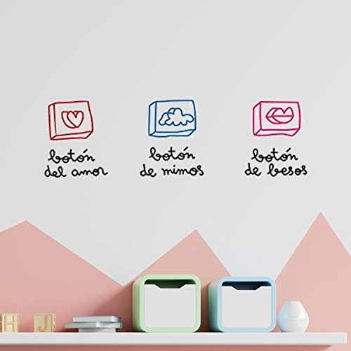 Nacnic Pegatina De Pared Vinilo Decorativo Botones De Amor Y Oficina