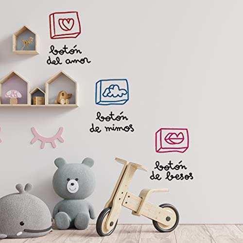 Nacnic Pegatina De Pared Vinilo Decorativo Botones De Amor Y Oficina