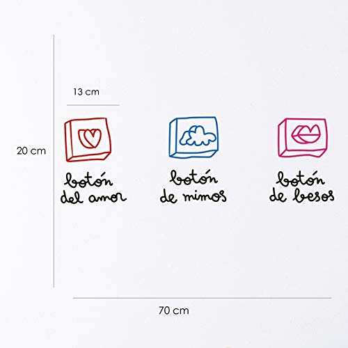 Nacnic Pegatina De Pared Vinilo Decorativo Botones De Amor Y Oficina