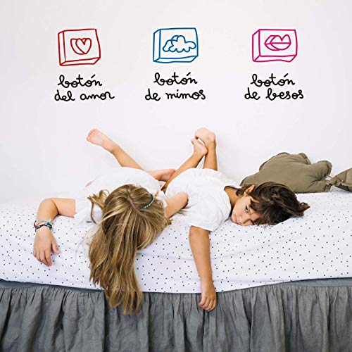 nacnic Pegatina de Pared Vinilo Decorativo Botones de Amor y Oficina