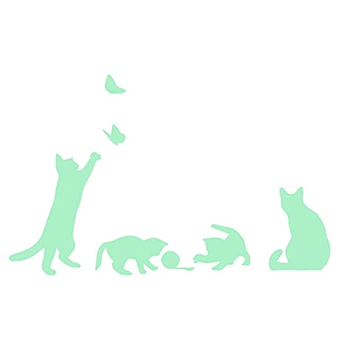 Nacnic Pegatinas De Gatos Fluorescentes Que Brillan En La Oscuridad