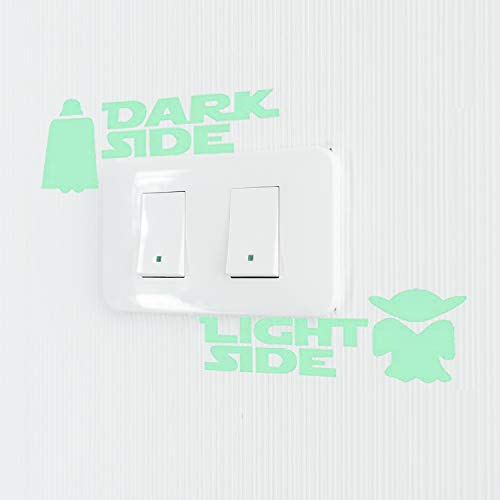 Nacnic Pegatinas De Pared BRILLAN EN LA OSCURIDAD De STAR WARS - Láminas Luminosas