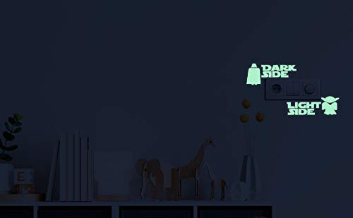 Nacnic Pegatinas De Pared BRILLAN EN LA OSCURIDAD De STAR WARS - Láminas Luminosas