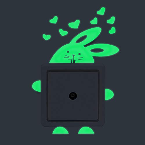 Nacnic Pegatinas De Pared Brillantes De Gato Corazones Fluorescentes