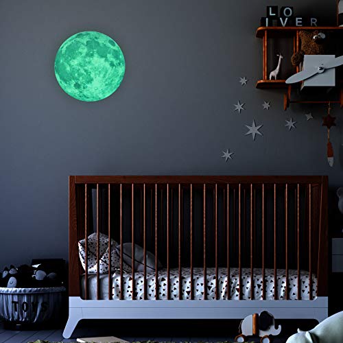 nacnic Pegatinas de Pared Fluorescentes de la Luna para Niños