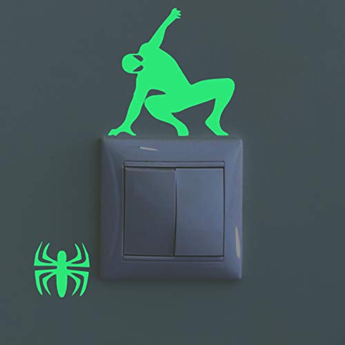 nacnic Pegatinas de pared fluorescentes de Spiderman
