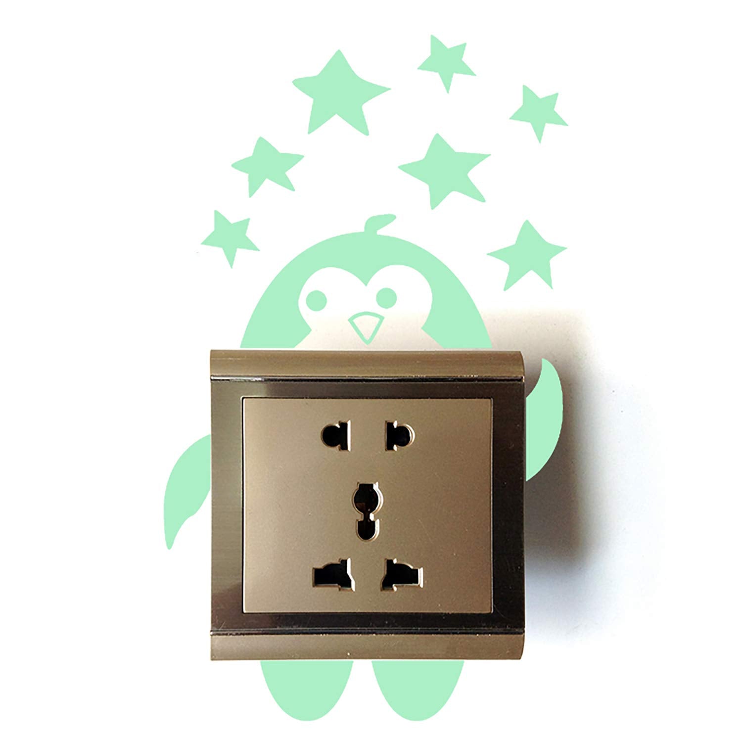 Nacnic Pegatinas Fluorescentes De Pinguino Para Enchufe O Interruptor