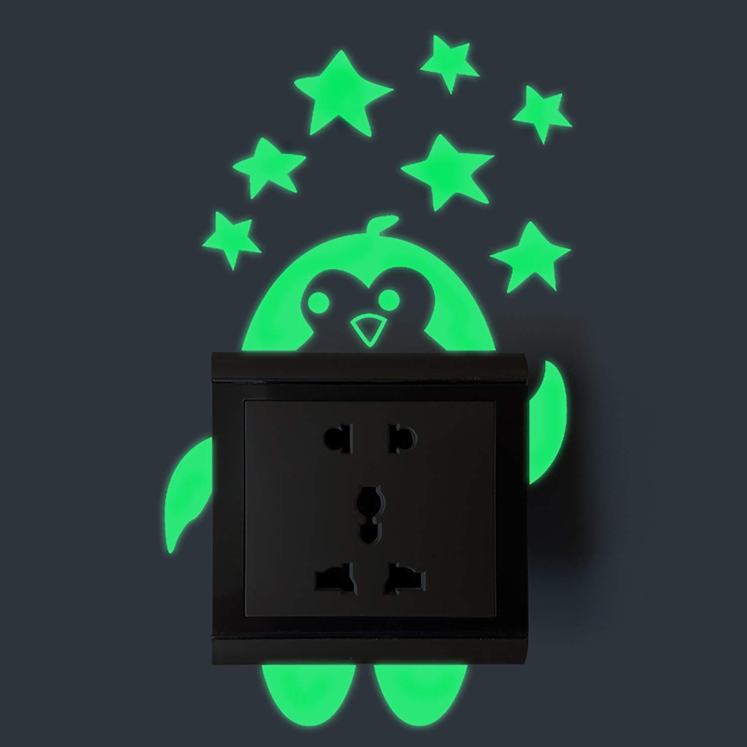 nacnic Pegatinas Fluorescentes de Pinguino para Enchufe o Interruptor