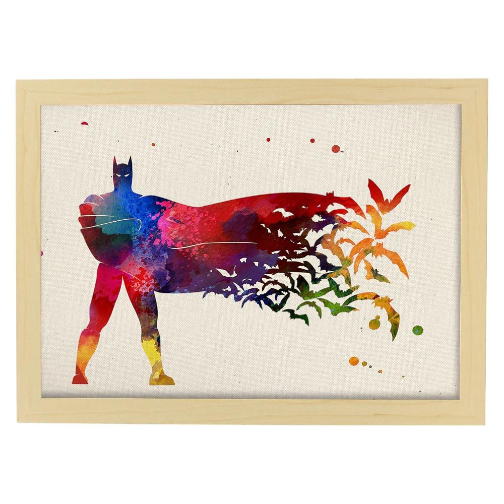 Nacnic Poster Acuarela De Batman Y Películas Antiguas