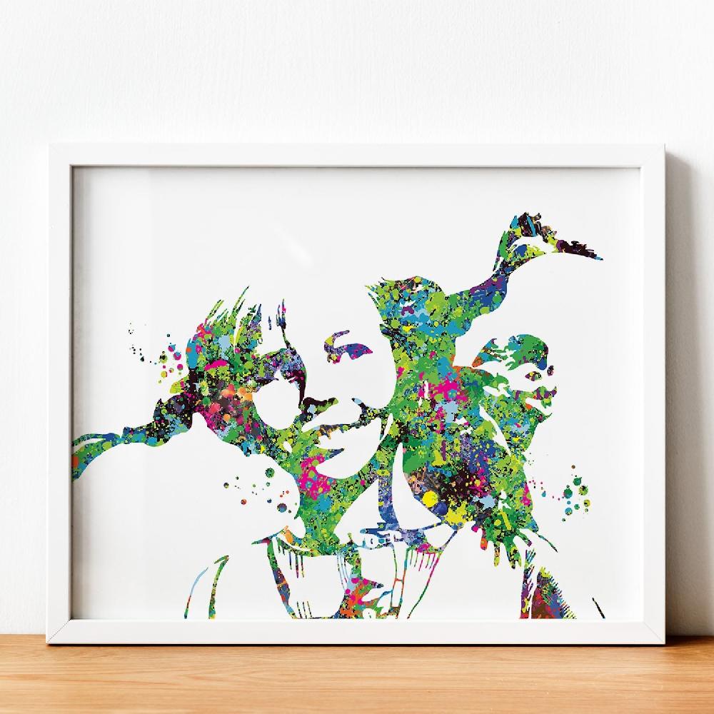 nacnic Poster acuarela de Pippi y películas antiguas